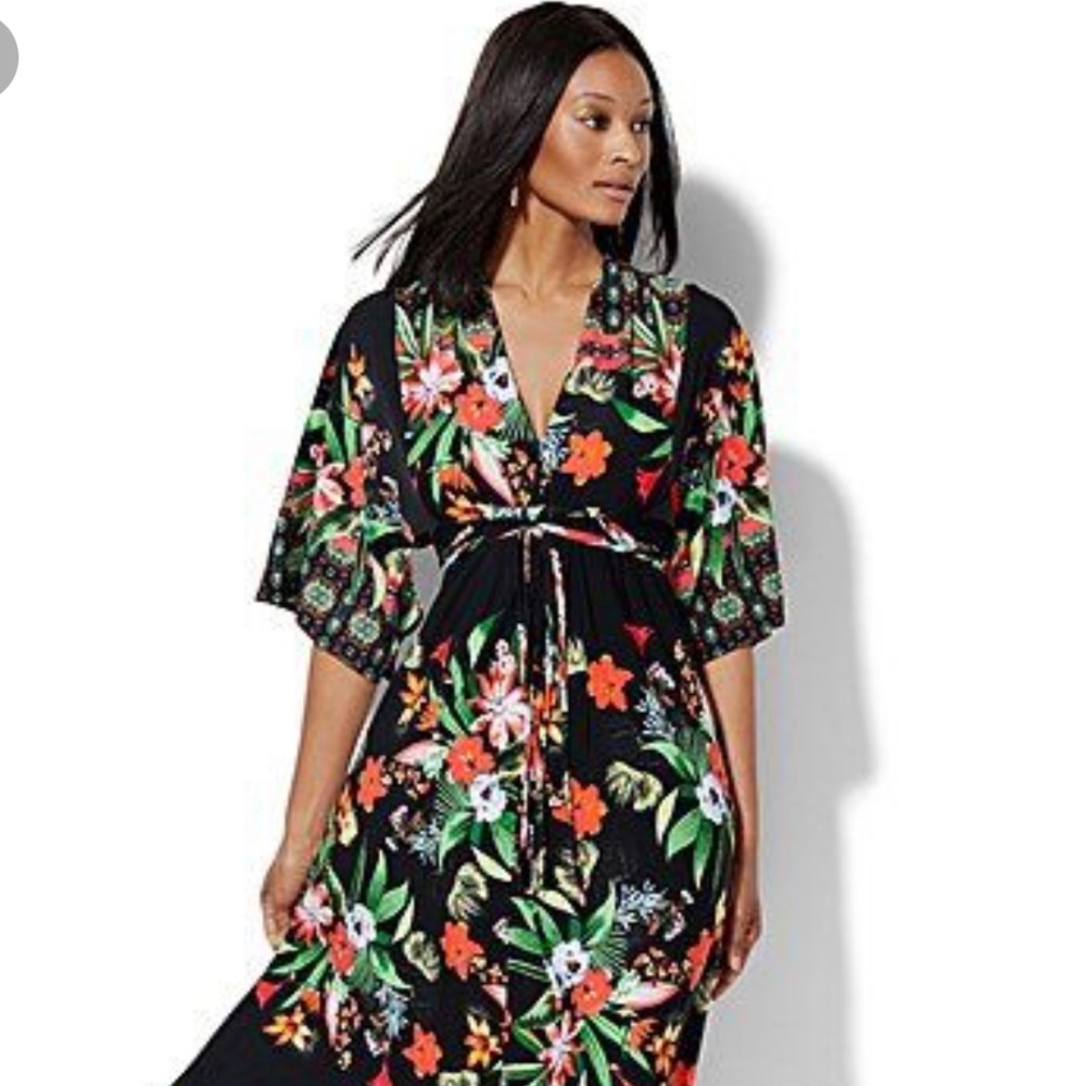 NY & Co floral maxi dress